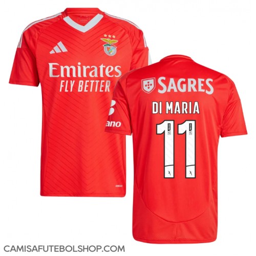 Camisa de time de futebol Benfica Angel Di Maria #11 Replicas 1º Equipamento 2024-25 Manga Curta